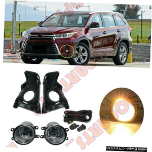GAp[c 1 *ݒop[CgtHOvbg/XCb`zAbV[g^nC_[17-19-D 1*Set Bumper Light Fog Lamps w/ Switch Wiring Assy For Toyota Highlander 17-19-D