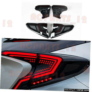 GAp[c _Ci~bNŃg^C-HR 172019X[NLEDe[CgAZúAECJ[ɂ For Toyota C-HR 17-2019 Smoked LED Tail Light Assembly with Dynamic Turn Signal