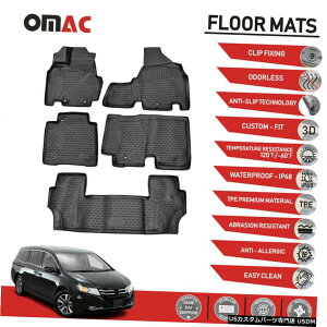 Floor Mat z_IfbZC2011-2017ptA}bgCi[3D[hubNtBbg Floor Mats Liner 3D Molded Black Fits for Honda Odyssey 2011-2017