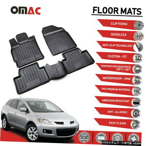 Floor Mat }c_CX-72007-2012ptA}bgCi[3D[hubNtBbg Floor Mats Liner 3D Molded Black Fits for Mazda CX-7 2007-2012