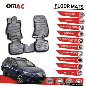 Floor Mat XoAEgobN2015-2019ptA}bgCi[3D[hubNtBbg Floor Mats Liner 3D Molded Black Fits for Subaru Outback 2015-2019