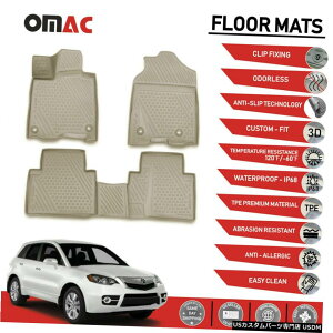 Floor Mat ALRDX2013-2018ptA}bgCi[3D`^Zbg Floor Mats Liner 3D Molded Tan Set for Acura RDX 2013-2018