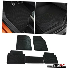 Floor Mat 3D全天候型カーフロアマットライナーセット4個ブラックフィットフォードEcoSport2018-2021 3D All-Weather Car Floor Mats Liner Set 4 Pcs Black Fits Ford EcoSport 2018-2021