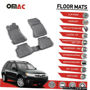 Floor Mat XotHX^[2009-2013ptA}bgCi[3D[hubNtBbg Floor Mats Liner 3D Molded Black Fits for Subaru Forester 2009-2013