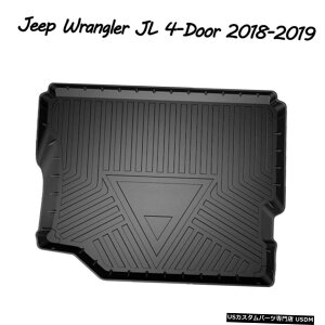 Floor Mat O[JL4hA2018-2020pJ[AgNJ[STPOubNtAgC}bg Car Rear Trunk Cargo TPO Black Floor Tray Mat for Wrangler JL 4-Door 2018-2020