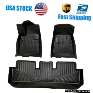 Floor Mat eXf3̏ꍇ2017-2020SV^~TPEtACi[veN^[}bg For Tesla Model 3 2017-2020 All Weather Anti-Slip TPE Floor Liner Protector Mat