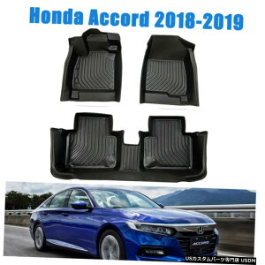Floor Mat �z���_�A�R�[�h20182019�p�S�V��^TPE�t���A�}�b�g All-Weather Protection TPE Floor Mat for Honda Accord 2018 2019 �y���s�A���i�z