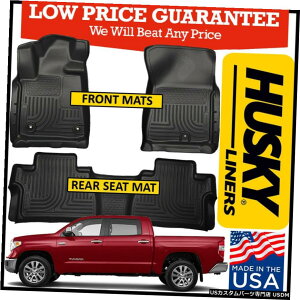 Floor Mat nXL[Ci[EFU[r[^[tA}bg2014-2020g^^hN[}bNXLuɓK Husky Liners Weatherbeater Floor Mats fits 2014-2020 Toyota Tundra Crewmax Cab