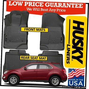 Floor Mat nXL[Ci[EFU[r[^[2010-17GNCmbNX/eCtA}bgtg/AubN Husky Liners Weatherbeater 2010-17 Equinox / Terrain Floor Mats Front/Rear BLACK