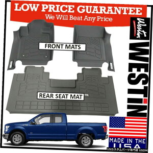 Floor Mat Westin WadeSure-FitJX^`2015-2018Ford F-150 SuperCabtA}bgO[ Westin Wade Sure-Fit Custom Molded 2015-2018 Ford F-150 SuperCab Floor Mats GRAY