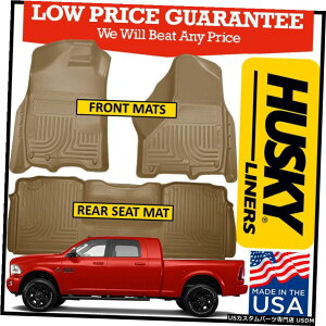 Floor Mat nXL[Ci[EFU[r[^[tA}bg2010-2018_bW25003500KLuɓK Husky Liners Weatherbeater Floor Mats fit 2010-2018 Dodge Ram 2500 3500 Mega Cab