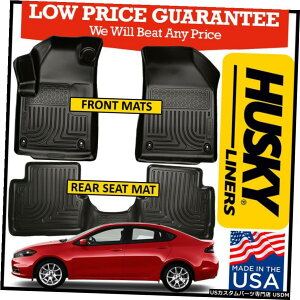 Floor Mat nXL[Ci[EFU[r[^[tgAtA}bg2013-2016_bW_[gɓK Husky Liners Weatherbeater Front  Rear Floor Mats fit 2013-2016 Dodge Dart