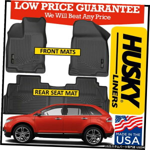 Floor Mat nXL[EFU[r[^[2007-2015J[MKXtg/AtA}bgubN Husky Weatherbeater 2007-2015 Lincoln MKX Front/Rear Floor Mats BLACK