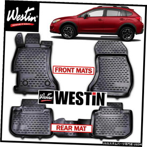 Floor Mat EFXeBvt@Ctg/ 2ڃtA}bg2013-2015XoXVNXgbNubNɓK Westin Profile Front/2nd Row Floor Mats fit 2013-2015 Subaru XV Crosstrek BLACK