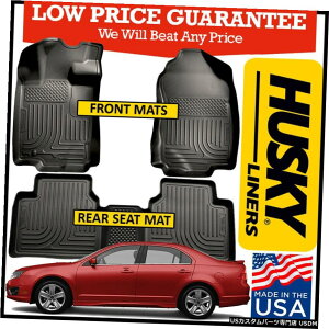 Floor Mat �n�X�L�[���C�i�[�E�F�U�[�r�[�^�[2010-12�t���[�W����/ MKZ FWD�t�����g/���A�t���A�}�b�g�u���b�N Husky Liners Weatherbeater 2010-12 Fusion / MKZ FWD Front/Rear Floor Mats BLACK �y���s�A���i�z