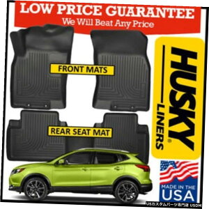 Floor Mat nXL[Ci[EFU[r[^[tA}bgZbgBLACK2014-2020Y[OɓK Husky Liners Weatherbeater Floor Mats Set BLACK fits 2014-2020 Nissan Rogue