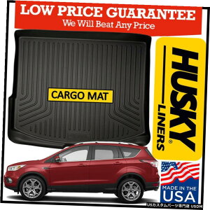 Floor Mat nXL[Ci[EFU[r[^[2013-2019tH[hGXP[vAJ[S}bgCi[BLACK Husky Liners Weatherbeater 2013-2019 Ford Escape Rear Cargo Mat Liner BLACK