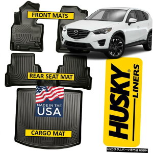 Floor Mat nXL[Ci[tgAtA}bgJ[S}bgBLACK2013-2016}c_CX-5ɓK Husky Liners Front  Rear Floor Mats  Cargo Mat BLACK fits 2013-2016 Mazda CX-5