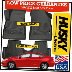 Floor Mat nXL[Ci[EFU[r[^[2016-2017-2018-2019V{[N[YtA}bgubN Husky Liners Weatherbeater 2016-2017-2018-2019 Chevrolet Cruze Floor Mats BLACK
