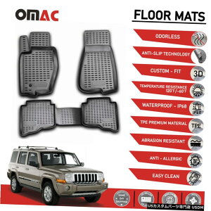 Floor Mat W[vR}_[2005-2010ptA}bgCi[3D`tBbg Floor Mats Liner 3D Molded Fits for Jeep Commander 2005-2010