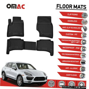 Floor Mat tA}bgCi[3D`ubNtBbg|VFJCG2003-2010 Floor Mats Liner 3D Molded Black Fits for Porsche Cayenne 2003-2010