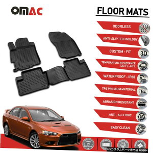 Floor Mat tA}bgCi[3D[htBbgOHT[XDE ES GTS EVO 2008-2017 Floor Mats Liner 3D Molded Fits for Mitsubishi Lancer X DE ES GTS EVO 2008-2017