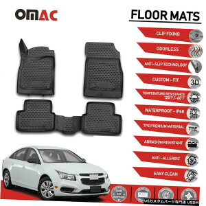 Floor Mat tA}bgCi[3D[hubNtBbgV{[N[Y2011-2015 Floor Mats Liner 3D Molded Black Fits Chevrolet Cruze 2011-2015