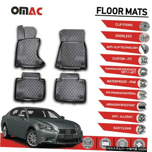 Floor Mat �t���A�}�b�g���C�i�[3D���[���h�u���b�N�t�B�b�g�Z�b�g���N�T�XGS3502013-2020�AAWD�t�� Floor Mats Liner 3D Molded Black Fits Set for Lexus GS350 2013-2020 with AWD �y���s�A���i�z