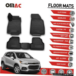 Floor Mat tA}bgCi[3D[hubNtBbgV{[gbNX2015-2020 Floor Mats Liner 3D Molded Black Fits Chevrolet Trax 2015-2020