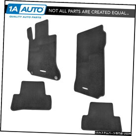 Floor Mat メルセデスCクラス用OEMフロント＆リアカーペットブラックフロアマットキット4個セット新品 OEM Front &amp; Rear Carpeted Black Floor Mat Kit Set of 4 for Mercedes C-Class New