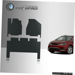 Floor Mat ToughPROtA}bgubNNCX[pVtBJI[EFU[JX^tBbg2017-2021 ToughPRO Floor Mats Black For Chrysler Pacifica All Weather Custom Fit 2017-2021