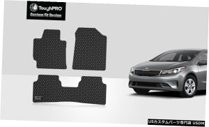 Floor Mat ToughPRO�t���A�}�b�g�u���b�NKIA�t�H���e�I�[���E�F�U�[�J�X�^���t�B�b�g2014-2018 ToughPRO Floor Mats Black For KIA Forte All Weather Custom Fit 2014-2018 �y���s�A���i�z