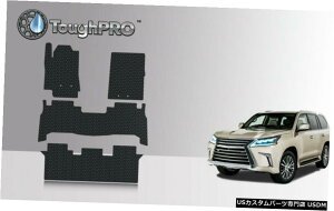 Floor Mat ToughPRO�t���A�}�b�g+���N�T�XLX570�I�[���E�F�U�[2013-2021�p3��ڃu���b�N ToughPRO Floor Mats + 3rd Row Black For Lexus LX570 All Weather 2013-2021 �y���s�A���i�z