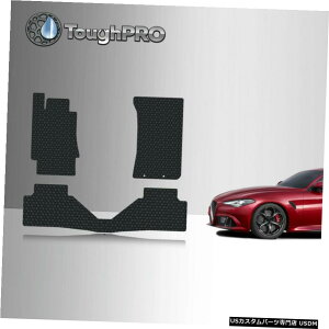 Floor Mat ToughPROtA}bgubNAt@IWARWDI[EFU[2017-2021 ToughPRO Floor Mats Black For Alfa Romeo Giulia RWD All Weather 2017-2021
