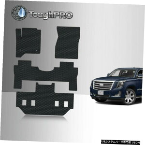 Floor Mat ToughPROtA}bg+LfbNGXJ[hESVoPbg2015-2020p3ڃubN ToughPRO Floor Mats + 3rd Row Black For Cadillac Escalade ESV Bucket 2015-2020