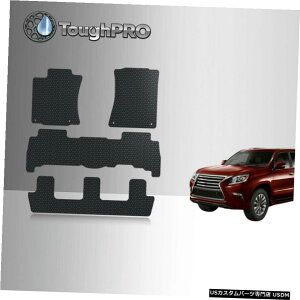 Floor Mat ToughPROtA}bg+NTXGX460I[EFU[2010-2021p3ڃubN ToughPRO Floor Mats + 3rd Row Black For Lexus GX460 All Weather 2010-2021