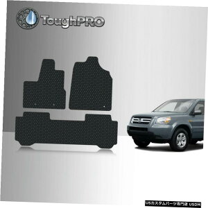 Floor Mat �z���_�p�C���b�g�I�[���E�F�U�[�J�X�^���t�B�b�g2003-2005 ToughPRO Floor Mats Black For Honda Pilot All Weather Custom Fit 2003-2005 �y���s�A���i�z