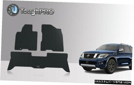 Floor Mat ToughPROフロアマットブラック日産アルマーダオールウェザーカスタムフィット2006-2015 ToughPRO Floor Mats Black For Nissan Armada All Weather Custom Fit 2006-2015