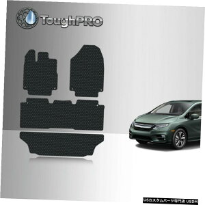 Floor Mat ToughPROtA}bg+z_IfbZCI[EFU[2018-2021p3ڃubN ToughPRO Floor Mats + 3rd Row Black For Honda Odyssey All Weather 2018-2021