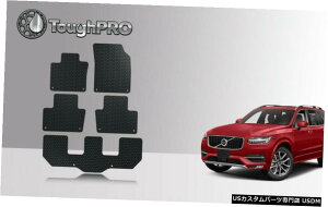 Floor Mat ToughPROtA}bg+{{XC90I[EFU[2016-2021p3ڃubN ToughPRO Floor Mats + 3rd Row Black For Volvo XC90 All Weather 2016-2021
