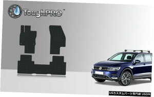 Floor Mat ToughPROtA}bgubNVWeBOA7V[^[̂ݑSV^2018-2021 ToughPRO Floor Mats Black For VW Tiguan 7 Seater Only All Weather 2018-2021