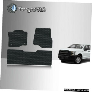 Floor Mat ToughPRO�t���A�}�b�g�u���b�N�t�H�[�hF-150�X�[�p�[�L���u�I�[���E�F�U�[2015-2021 ToughPRO Floor Mats Black For Ford F-150 Super Cab All Weather 2015-2021 �y���s�A���i�z