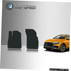 Floor Mat ToughPROフロントフロアマットブラック、アウディQ8オールウェザーカスタムフィット2019-2020 ToughPRO Front Floor Mats Black For Audi Q8 All Weather Custom Fit 2019-2020