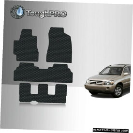 Floor Mat ToughPROフロアマット+トヨタハイランダーオールウェザー2001-2007 ToughPRO Floor Mats + 3rd Row Black For Toyota Highlander All Weather 2001-2007