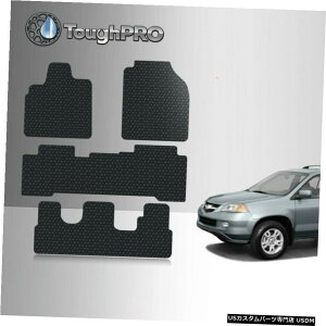 Floor Mat ToughPROtA}bg+ALMDXI[EFU[2001-2006 ToughPRO Floor Mats + 3rd Row BLACK For Acura MDX All Weather 2001-2006