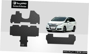 Floor Mat ToughPROtA}bg+z_IfbZC7V[^[2011-2017p3ڃubN ToughPRO Floor Mats + 3rd Row Black For Honda Odyssey 7 Seater 2011-2017