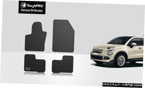 Floor Mat ToughPROフロアマットブラックフィアット500Xオールウェザーカスタムフィット2016-2021 ToughPRO Floor Mats Black For Fiat 500X All Weather Custom Fit 2016-2021