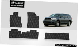 Floor Mat ToughPROフロアマット+トヨタセコイアオールウェザー2001-2007 ToughPRO Floor Mats + 3rd Row Black For Toyota Sequoia All Weather 2001-2007