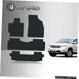 Floor Mat ToughPROフロアマット+トヨタハイランダーオールウェザー2008-2013 ToughPRO Floor Mats + 3rd Row Black For Toyota Highlander All Weather 2008-2013