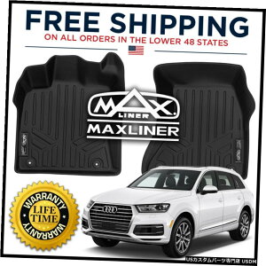 Floor Mat MAXFLOORMAT MaxLiner�t�����g1��ڃt���A���C�i�[�}�b�g�u���b�N2009-17�A�E�f�BQ5 / SQ5 MAXFLOORMAT MaxLiner Front 1st Row Floor Liner Mat Black for 2009-17 Audi Q5/SQ5 �y���s�A���i�z